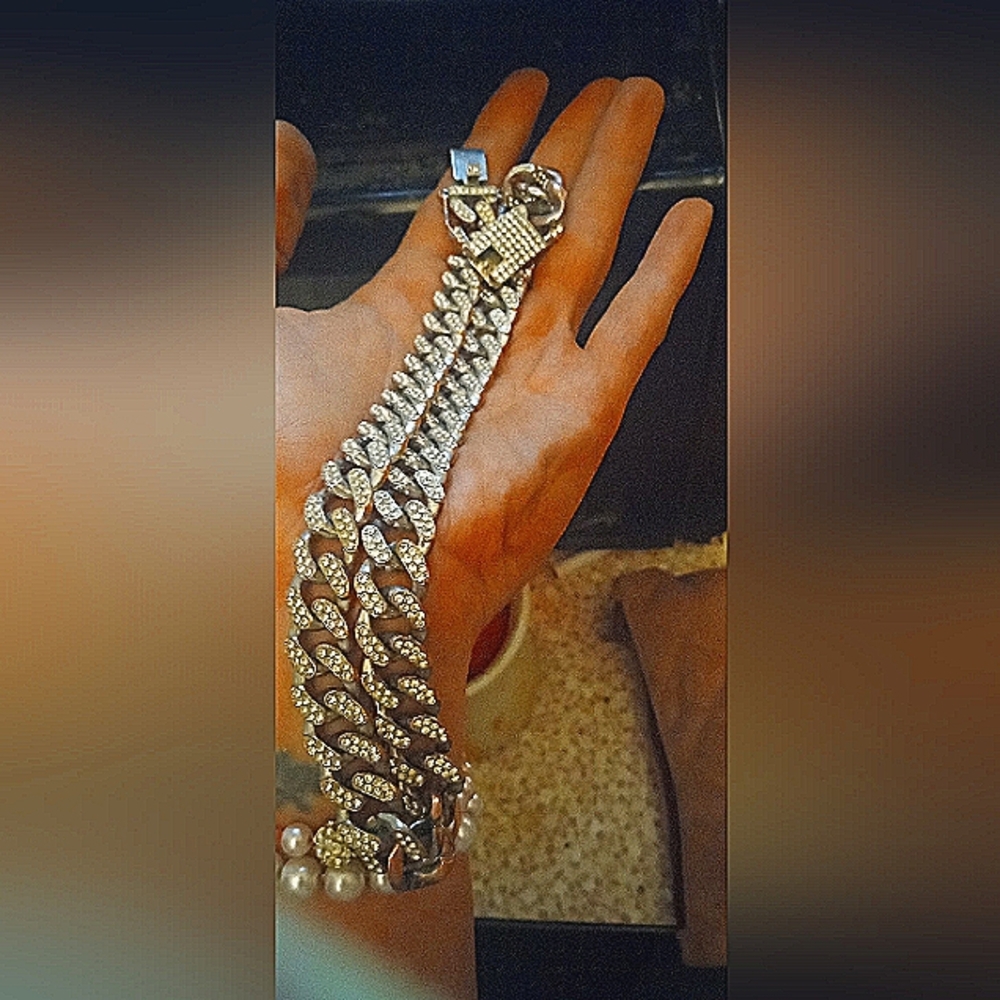 8mm Diamond Miami Cuban Link Choker For Women